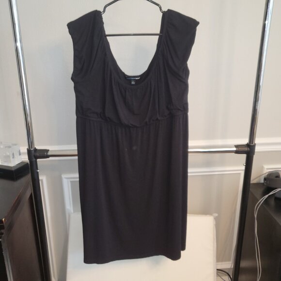 Saint Tropez West Little Black Dress Size Large Midi Romantic Whimsigoth - Picture 3 of 11